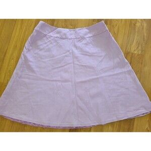 Amanda Smith Petite Suits 8P Lined Violet Purple 100% Silk Skirt